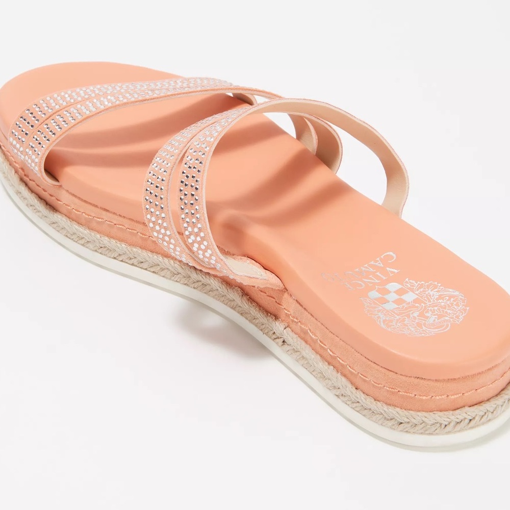 Vince Camuto Strappy Rhinestone Slide Sandals - Rallsan MIMOSA NEW (9)
